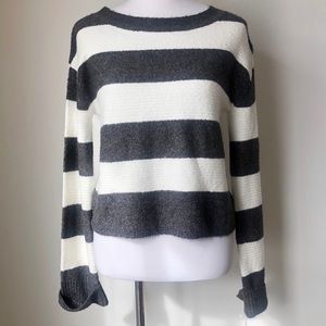 KAISLEY CROPPED STRIPED SWEATER SZ SMALL